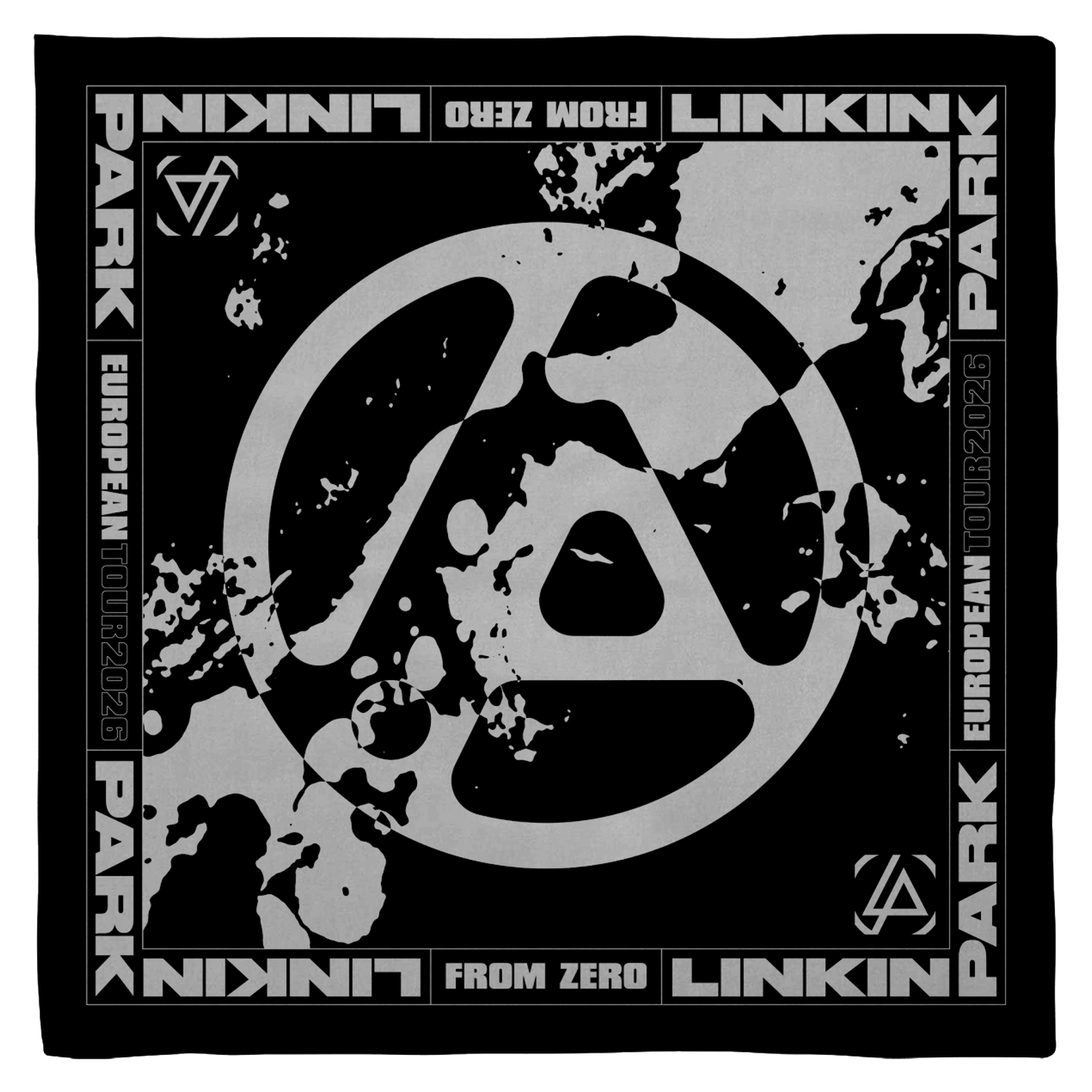 Black and white bandana with Linkin Park logo