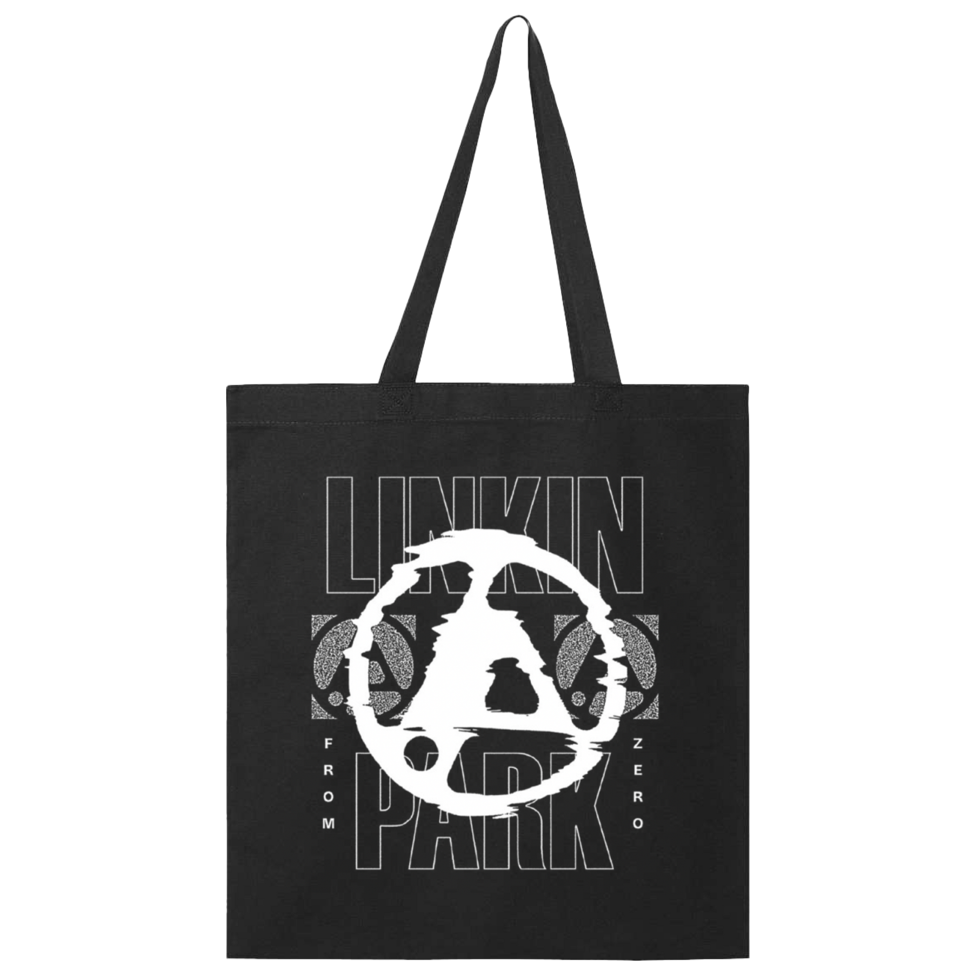 Black tote bag with Linkin Park logo 