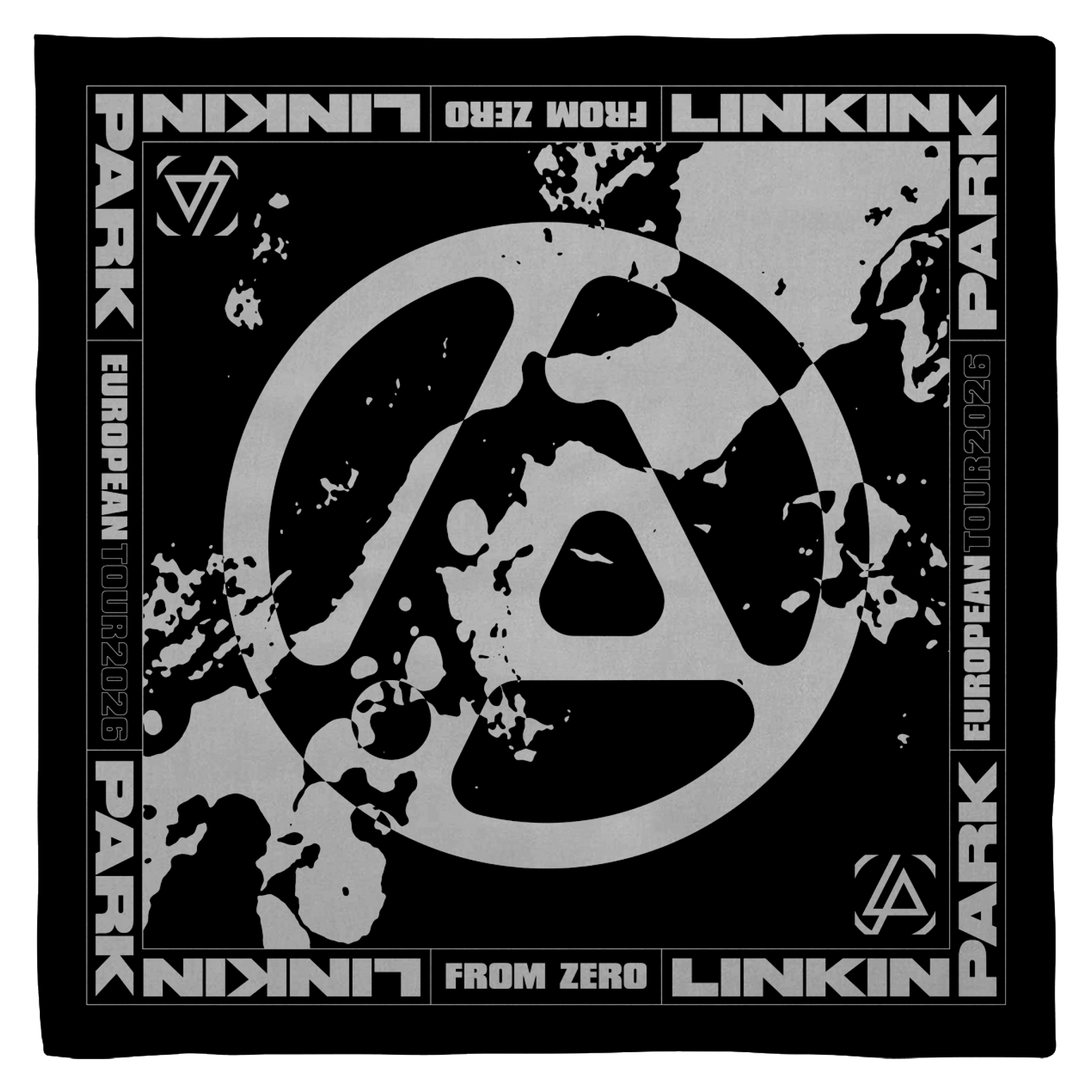 Black and white bandana with Linkin Park logo