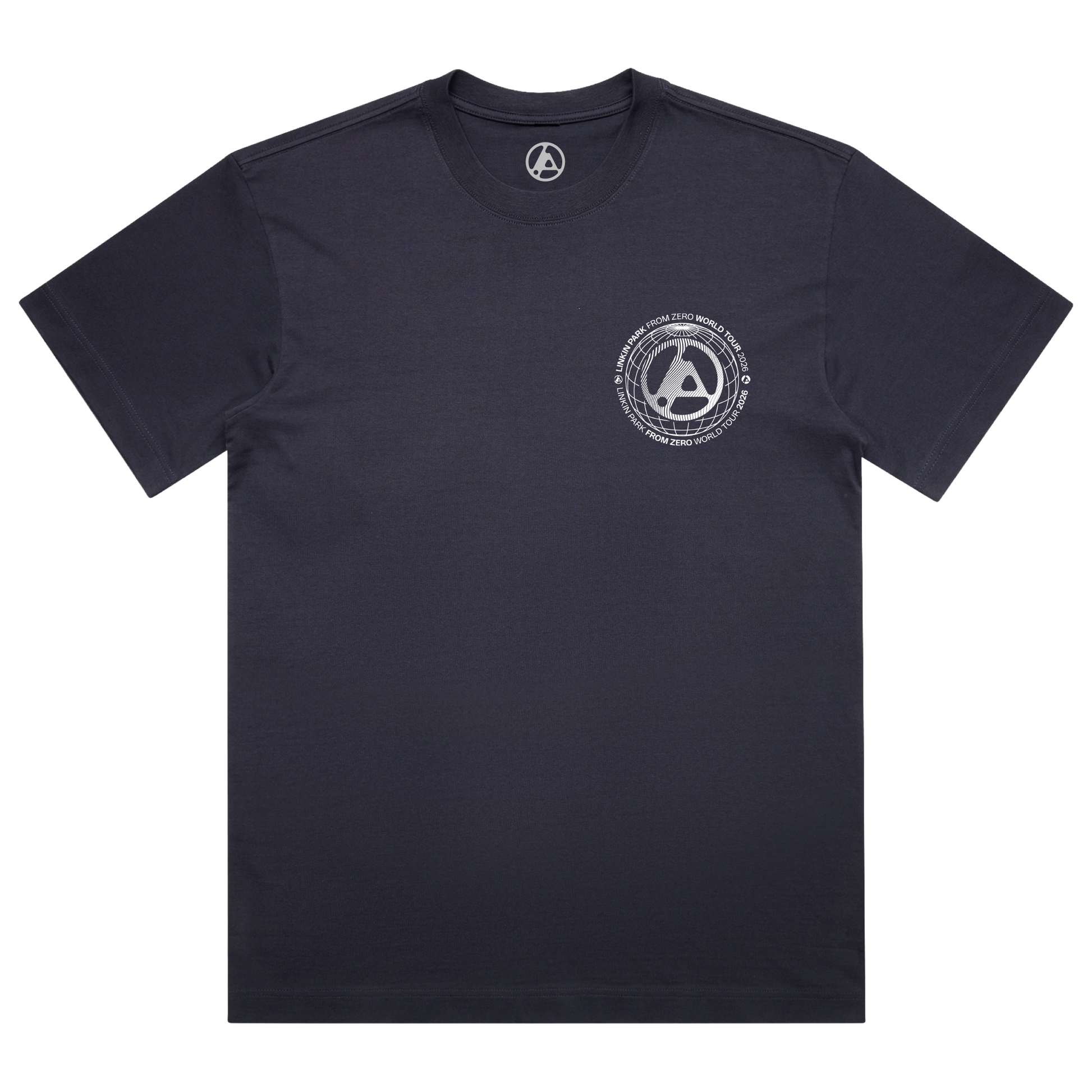 Navy blue Linkin Park t-shirt with a white logo