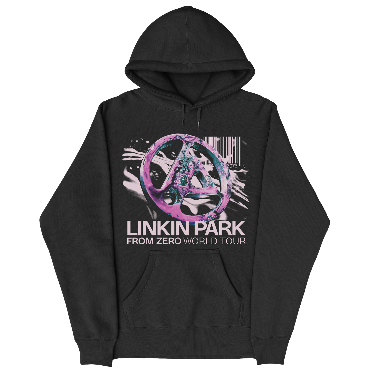 Black hoodie with Linkin Park logo and text
